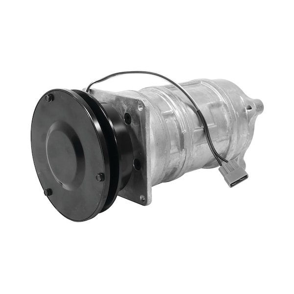 Compressor, New, A6 w/ Clutch (1 groove 5.75" pulley, 12V) 7.9" x12.6" x8.1"
